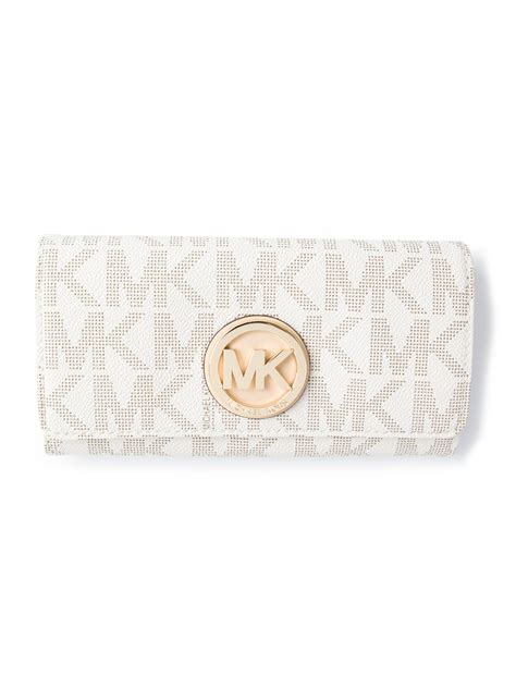 michael kors white monogram wallet|leather Michael Kors Wallet women.